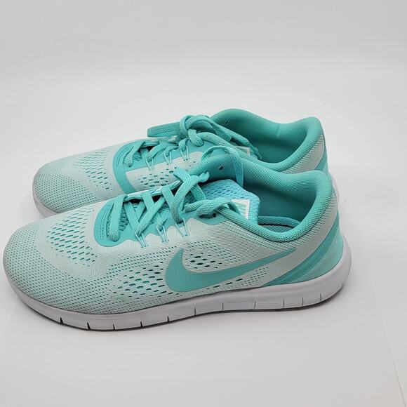 Nike Free RN White Turquoise Running Shoes Youth 7Y, EUR 40 833993-100 - Picture 14 of 14